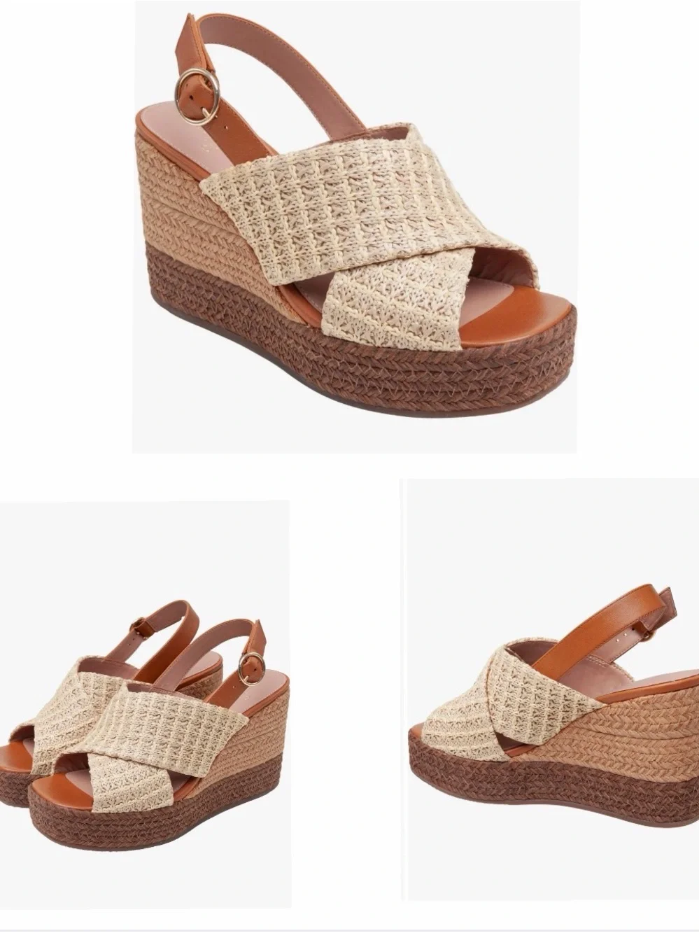 Valery Wedge Sandal Linea Paolo Women’s Beige Woven Espadrille Wedge Sandals